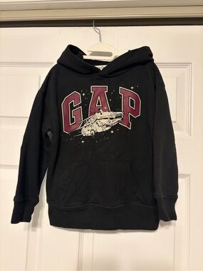 GAP Kids Star Wars Millennium Falcon Graphic Hoodie Black Size XS (4-5)
